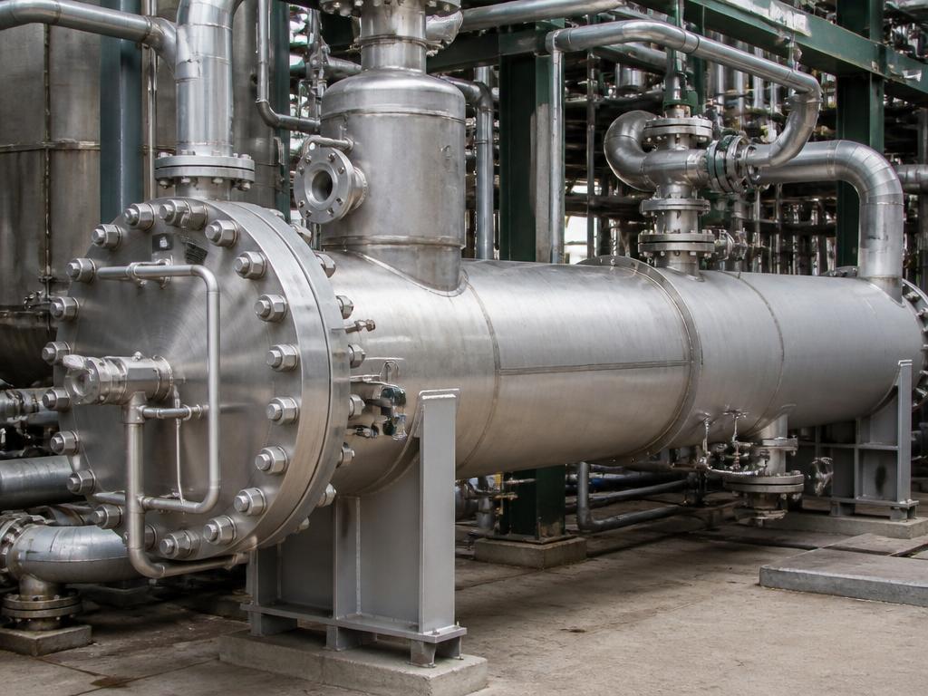 Shell and tube heat exchanger and condenser in a process plant